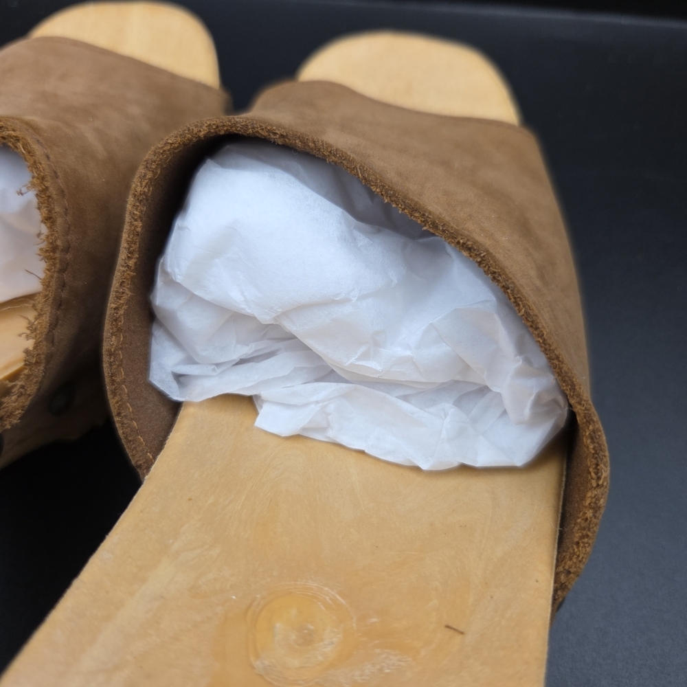 MB Brown Leather Women's Mules - Picture 15 of 16
